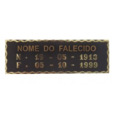 Placa sem Foto com Friso Ondulado